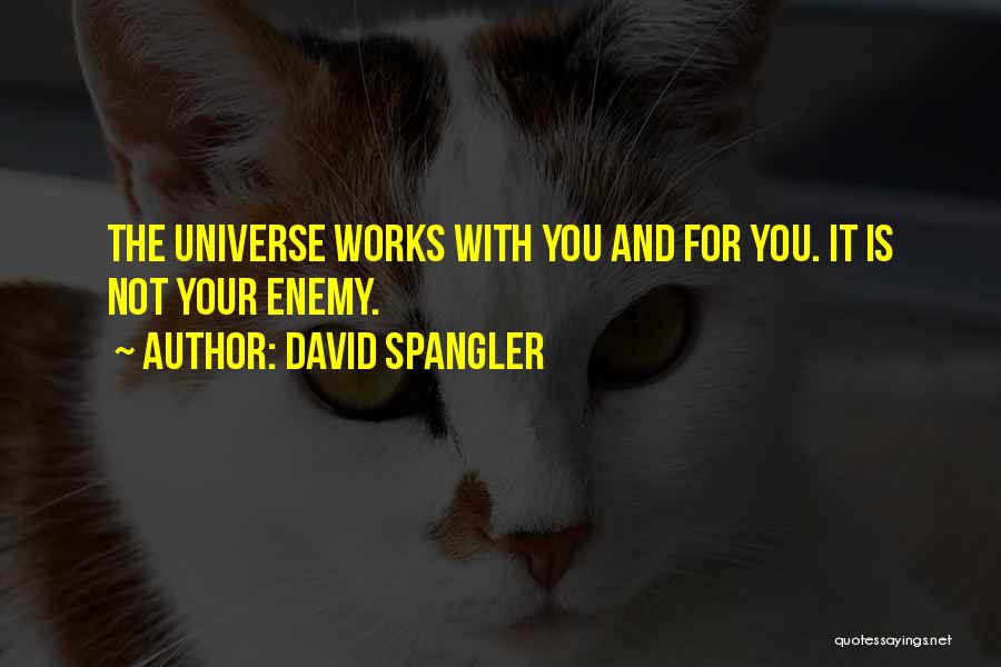 David Spangler Quotes: The Universe Works With You And For You. It Is Not Your Enemy.