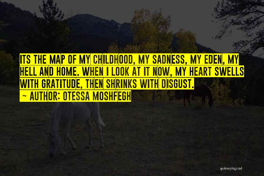 Otessa Moshfegh Quotes: Its The Map Of My Childhood, My Sadness, My Eden, My Hell And Home. When I Look At It Now,