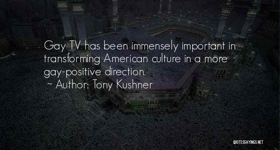 Tony Kushner Quotes: Gay Tv Has Been Immensely Important In Transforming American Culture In A More Gay-positive Direction.