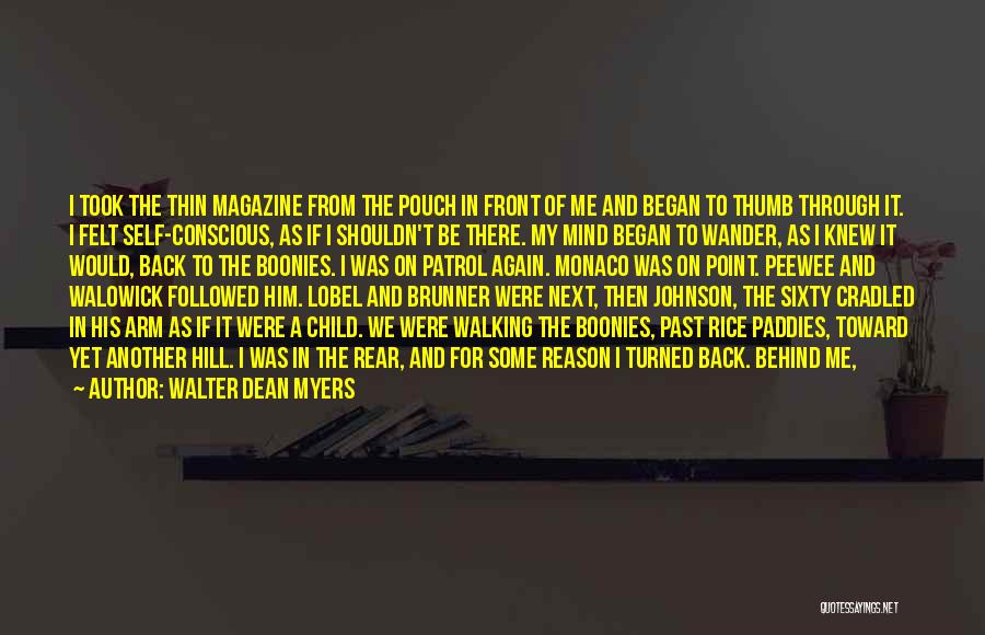 Walter Dean Myers Quotes: I Took The Thin Magazine From The Pouch In Front Of Me And Began To Thumb Through It. I Felt