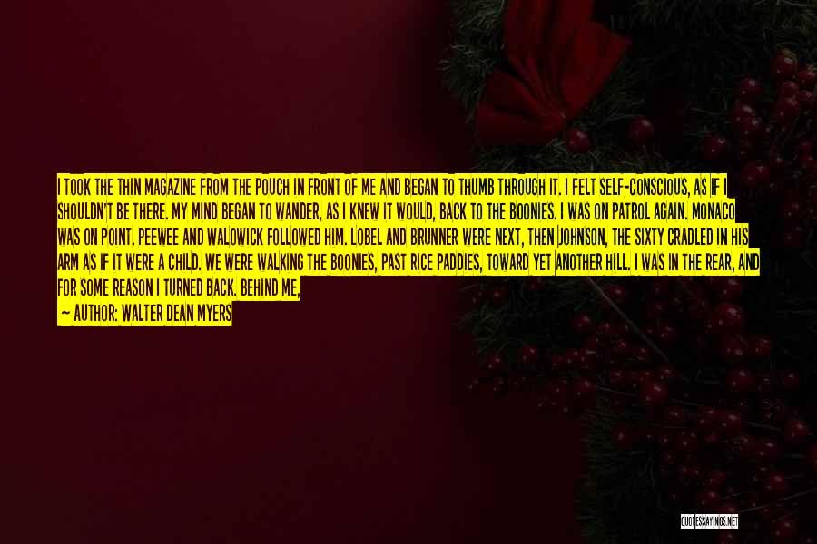 Walter Dean Myers Quotes: I Took The Thin Magazine From The Pouch In Front Of Me And Began To Thumb Through It. I Felt