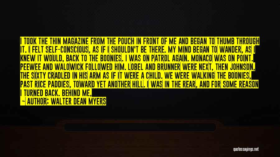 Walter Dean Myers Quotes: I Took The Thin Magazine From The Pouch In Front Of Me And Began To Thumb Through It. I Felt