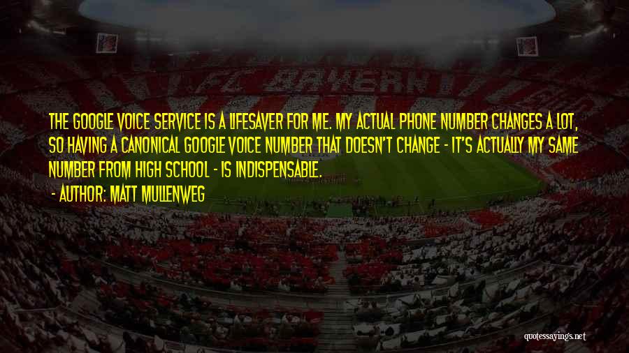 Matt Mullenweg Quotes: The Google Voice Service Is A Lifesaver For Me. My Actual Phone Number Changes A Lot, So Having A Canonical