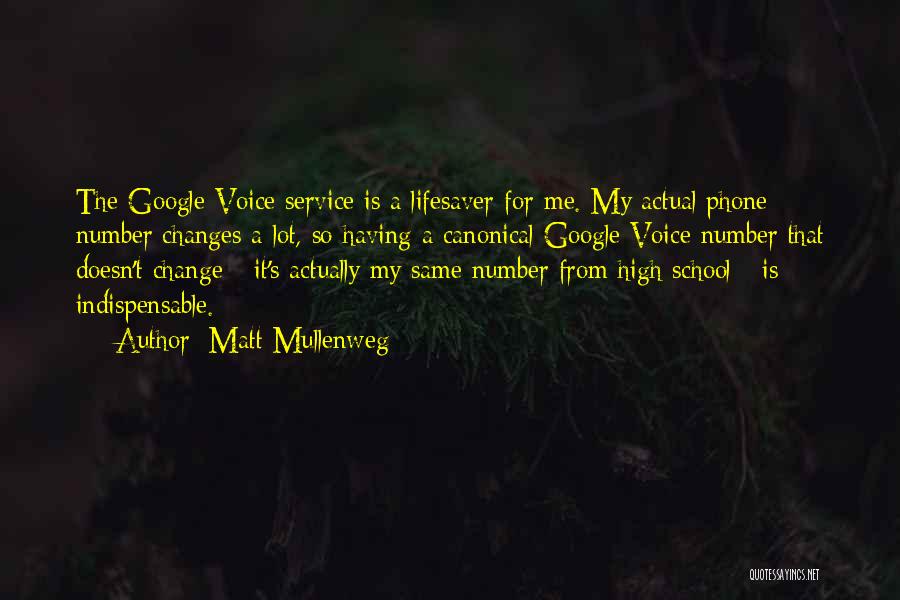 Matt Mullenweg Quotes: The Google Voice Service Is A Lifesaver For Me. My Actual Phone Number Changes A Lot, So Having A Canonical