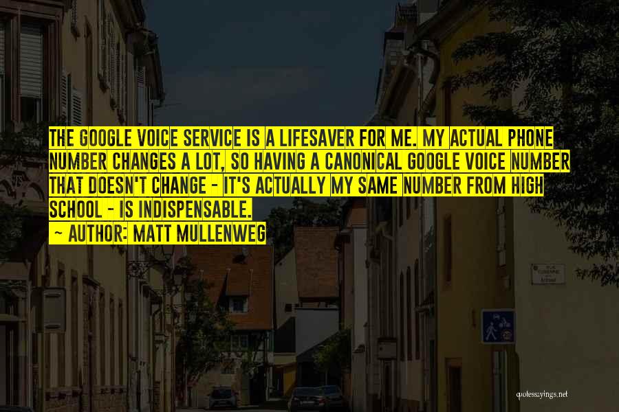 Matt Mullenweg Quotes: The Google Voice Service Is A Lifesaver For Me. My Actual Phone Number Changes A Lot, So Having A Canonical