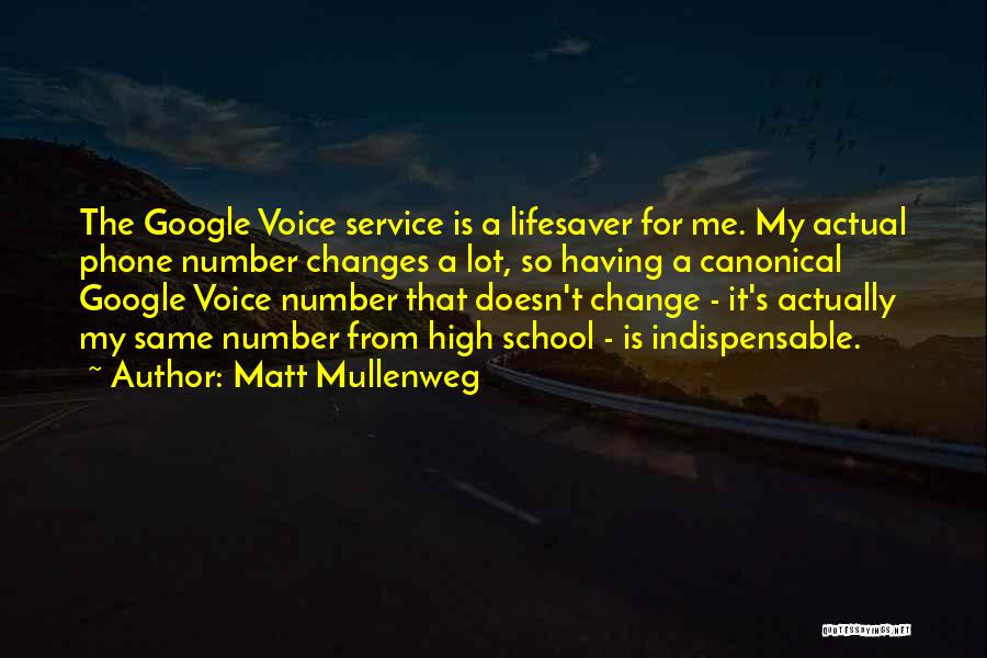 Matt Mullenweg Quotes: The Google Voice Service Is A Lifesaver For Me. My Actual Phone Number Changes A Lot, So Having A Canonical