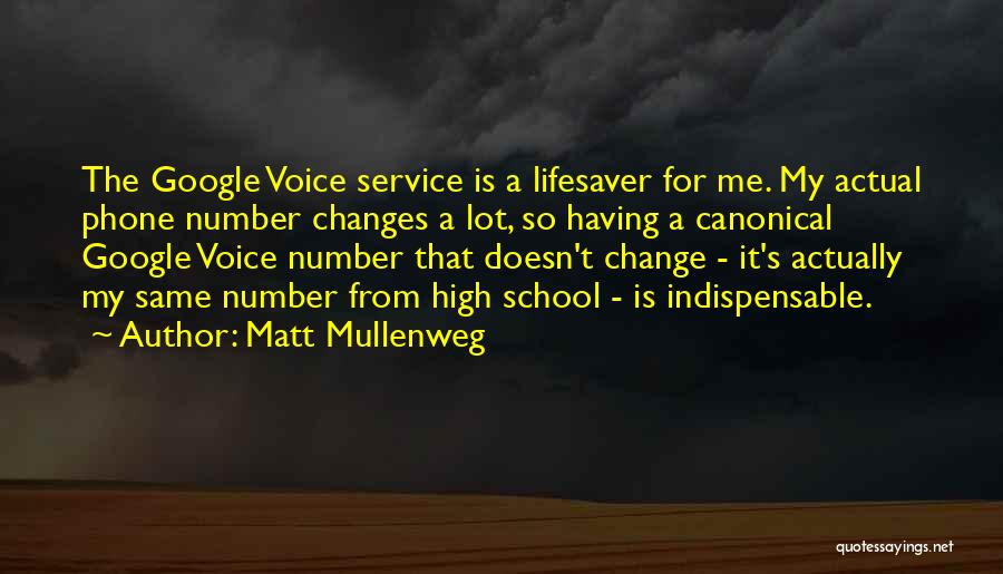 Matt Mullenweg Quotes: The Google Voice Service Is A Lifesaver For Me. My Actual Phone Number Changes A Lot, So Having A Canonical