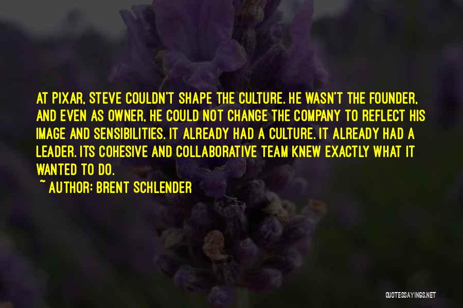 Brent Schlender Quotes: At Pixar, Steve Couldn't Shape The Culture. He Wasn't The Founder, And Even As Owner, He Could Not Change The