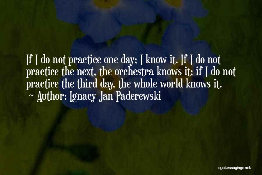 Ignacy Jan Paderewski Quotes: If I Do Not Practice One Day; I Know It. If I Do Not Practice The Next, The Orchestra Knows