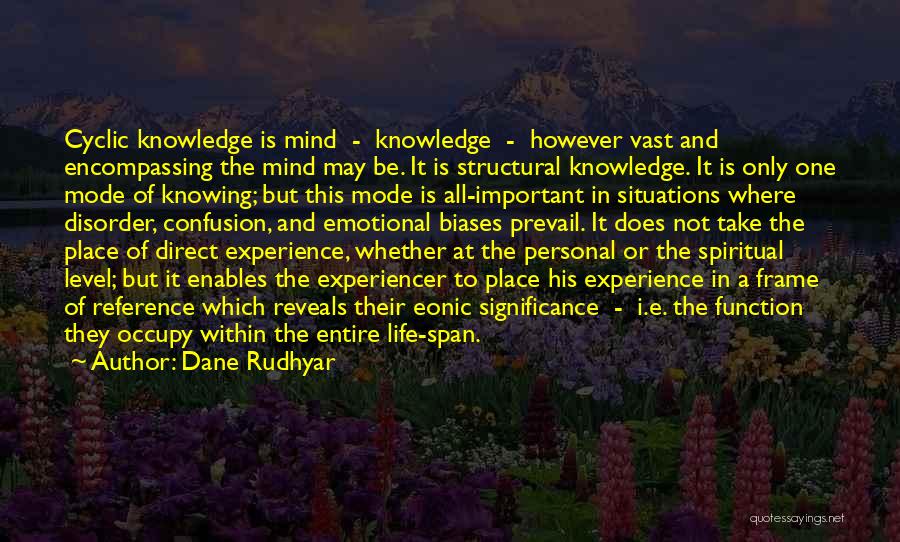 Dane Rudhyar Quotes: Cyclic Knowledge Is Mind - Knowledge - However Vast And Encompassing The Mind May Be. It Is Structural Knowledge. It