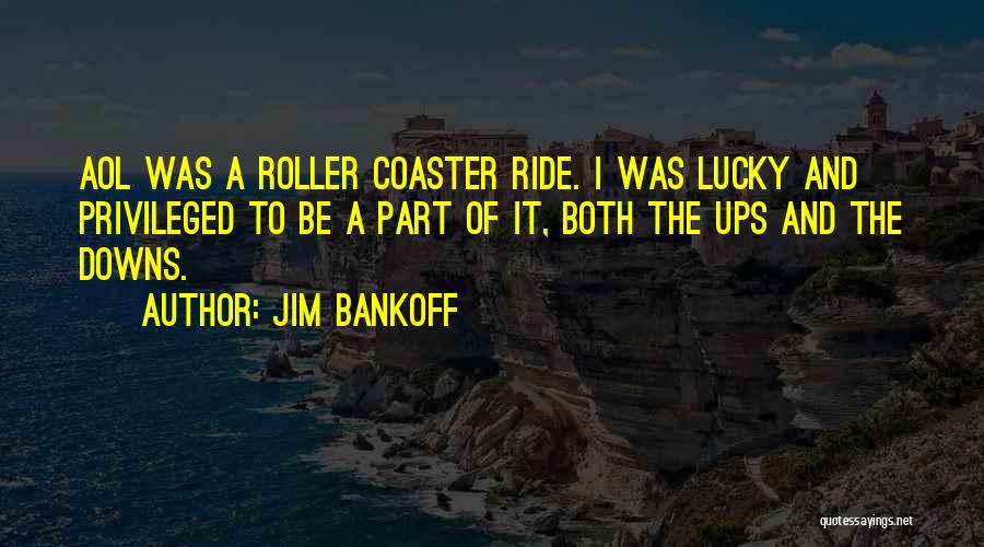 Jim Bankoff Quotes: Aol Was A Roller Coaster Ride. I Was Lucky And Privileged To Be A Part Of It, Both The Ups