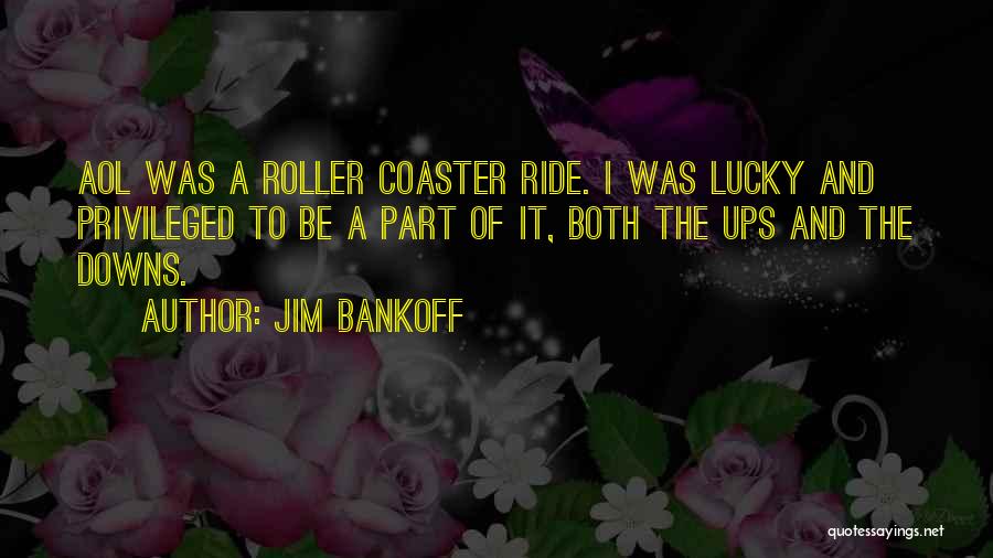 Jim Bankoff Quotes: Aol Was A Roller Coaster Ride. I Was Lucky And Privileged To Be A Part Of It, Both The Ups