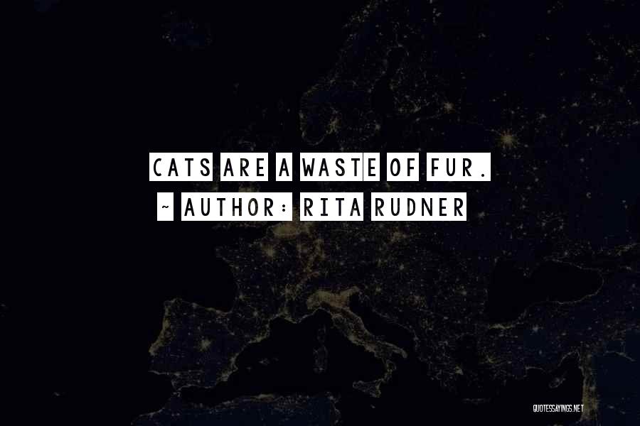 Rita Rudner Quotes: Cats Are A Waste Of Fur.