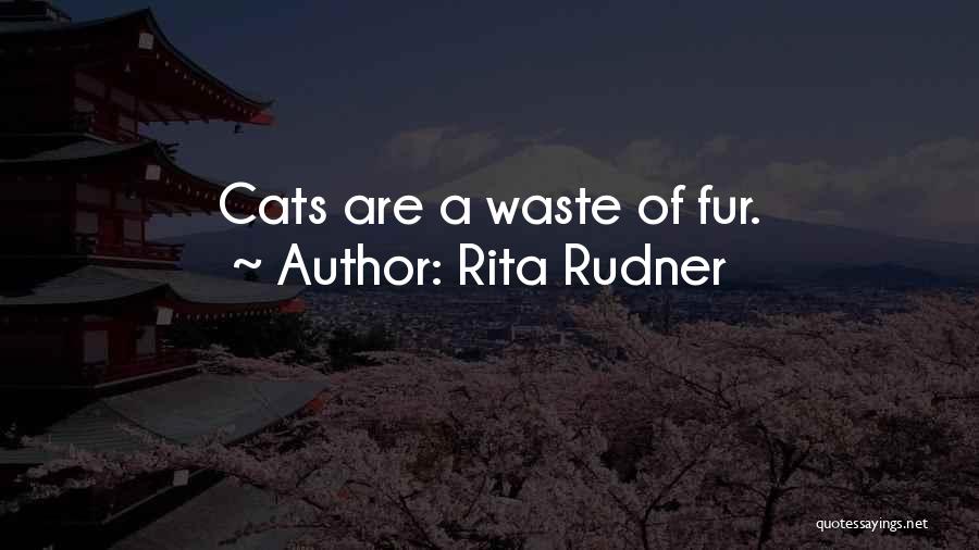 Rita Rudner Quotes: Cats Are A Waste Of Fur.