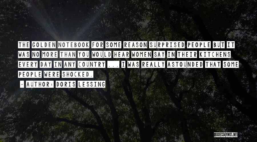 Doris Lessing Quotes: The Golden Notebook For Some Reason Surprised People But It Was No More Than You Would Hear Women Say In