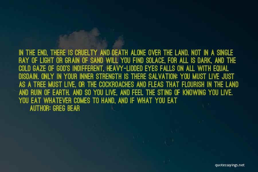 Greg Bear Quotes: In The End, There Is Cruelty And Death Alone Over The Land. Not In A Single Ray Of Light Or