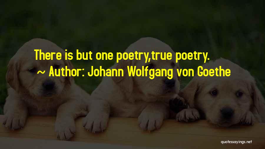 Johann Wolfgang Von Goethe Quotes: There Is But One Poetry,true Poetry.