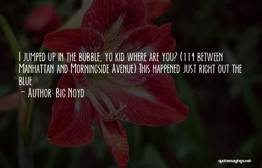 Big Noyd Quotes: I Jumped Up In The Bubble, Yo Kid Where Are You? (114 Between Manhattan And Morningside Avenue) This Happened Just