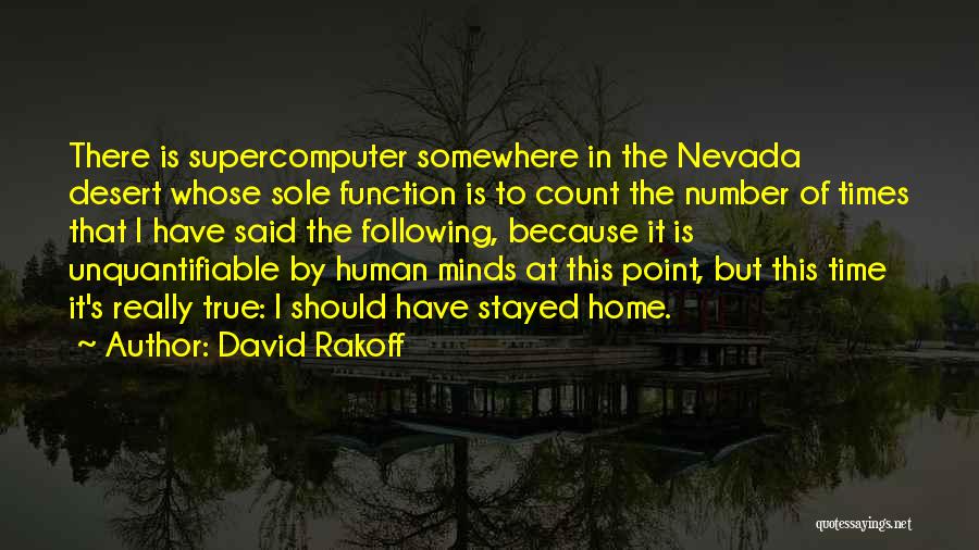 David Rakoff Quotes: There Is Supercomputer Somewhere In The Nevada Desert Whose Sole Function Is To Count The Number Of Times That I