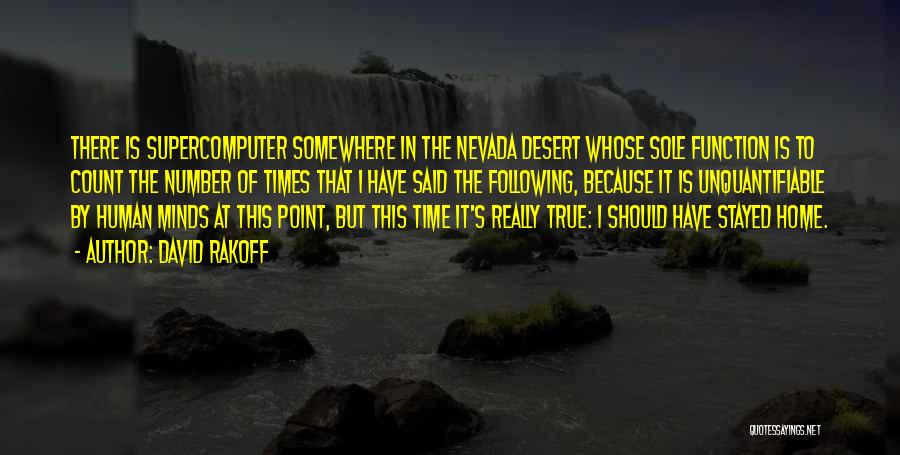 David Rakoff Quotes: There Is Supercomputer Somewhere In The Nevada Desert Whose Sole Function Is To Count The Number Of Times That I