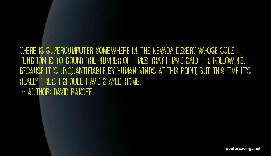 David Rakoff Quotes: There Is Supercomputer Somewhere In The Nevada Desert Whose Sole Function Is To Count The Number Of Times That I