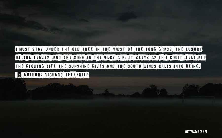 Richard Jefferies Quotes: I Must Stay Under The Old Tree In The Midst Of The Long Grass, The Luxury Of The Leaves, And