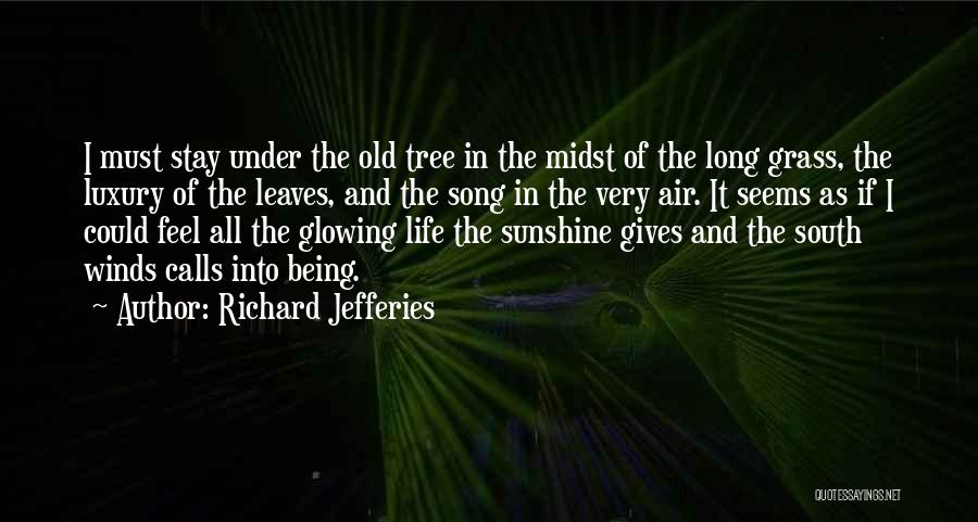 Richard Jefferies Quotes: I Must Stay Under The Old Tree In The Midst Of The Long Grass, The Luxury Of The Leaves, And