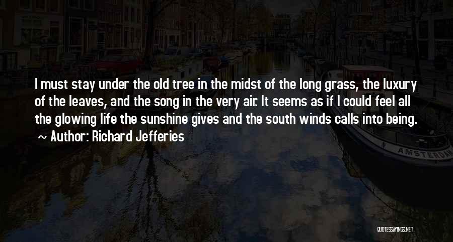 Richard Jefferies Quotes: I Must Stay Under The Old Tree In The Midst Of The Long Grass, The Luxury Of The Leaves, And