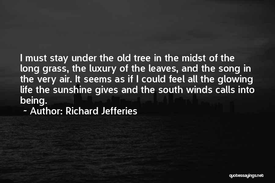 Richard Jefferies Quotes: I Must Stay Under The Old Tree In The Midst Of The Long Grass, The Luxury Of The Leaves, And