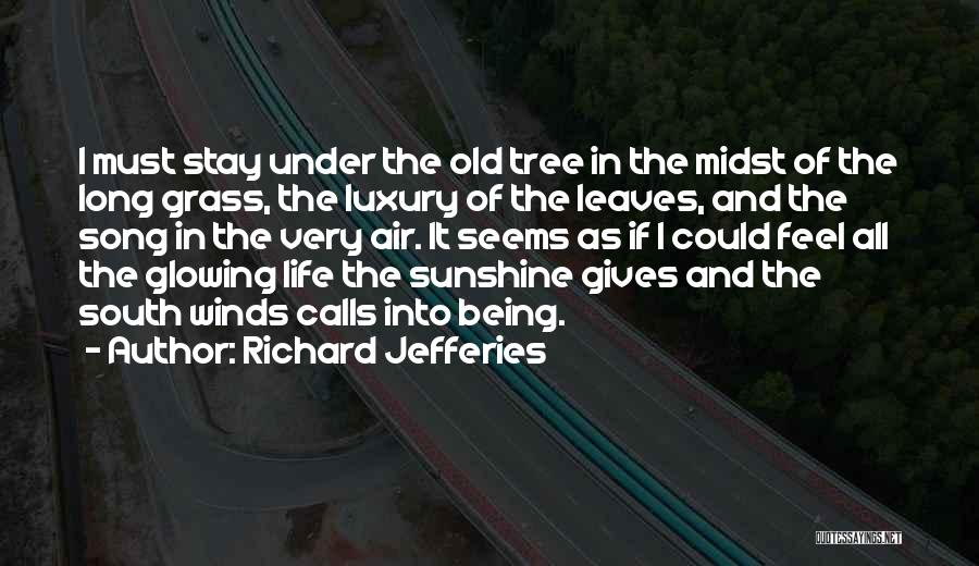 Richard Jefferies Quotes: I Must Stay Under The Old Tree In The Midst Of The Long Grass, The Luxury Of The Leaves, And