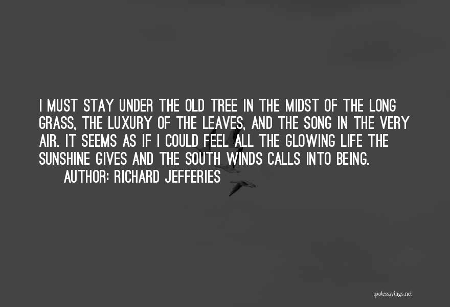 Richard Jefferies Quotes: I Must Stay Under The Old Tree In The Midst Of The Long Grass, The Luxury Of The Leaves, And
