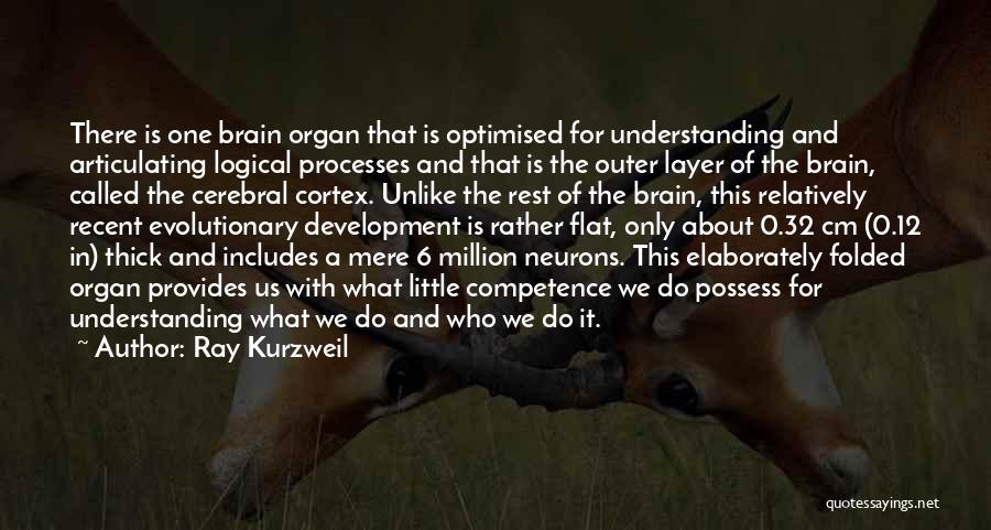 Ray Kurzweil Quotes: There Is One Brain Organ That Is Optimised For Understanding And Articulating Logical Processes And That Is The Outer Layer