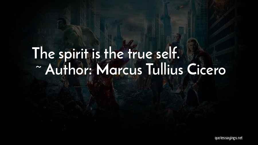 Marcus Tullius Cicero Quotes: The Spirit Is The True Self.