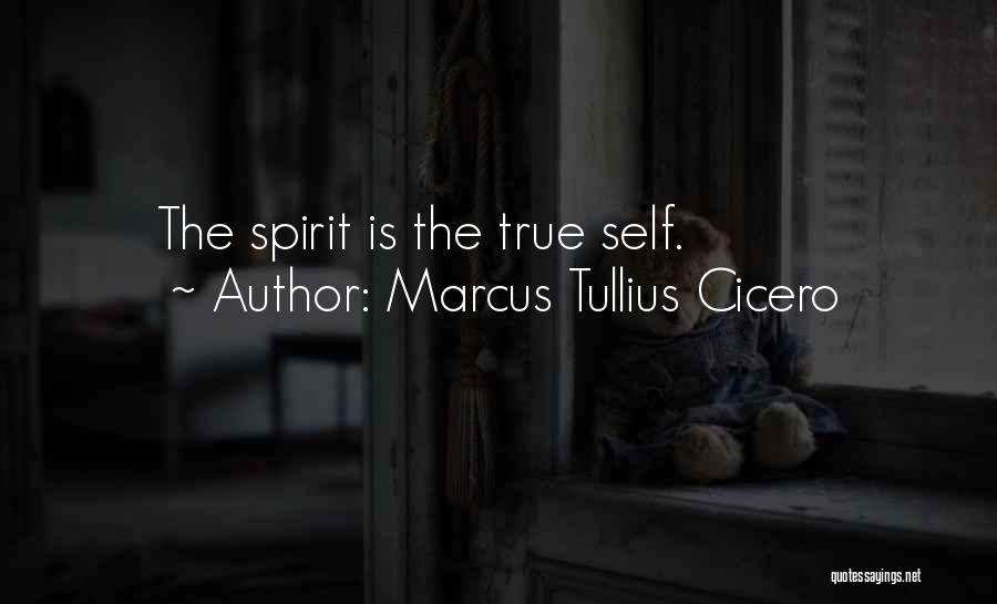 Marcus Tullius Cicero Quotes: The Spirit Is The True Self.