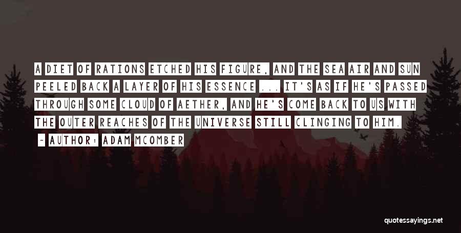 Adam McOmber Quotes: A Diet Of Rations Etched His Figure, And The Sea Air And Sun Peeled Back A Layer Of His Essence