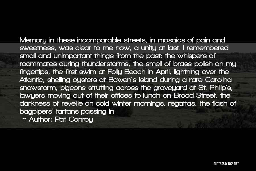 Pat Conroy Quotes: Memory In These Incomparable Streets, In Mosaics Of Pain And Sweetness, Was Clear To Me Now, A Unity At Last.