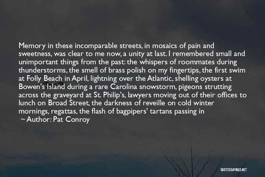 Pat Conroy Quotes: Memory In These Incomparable Streets, In Mosaics Of Pain And Sweetness, Was Clear To Me Now, A Unity At Last.