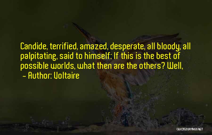 Voltaire Quotes: Candide, Terrified, Amazed, Desperate, All Bloody, All Palpitating, Said To Himself: If This Is The Best Of Possible Worlds, What