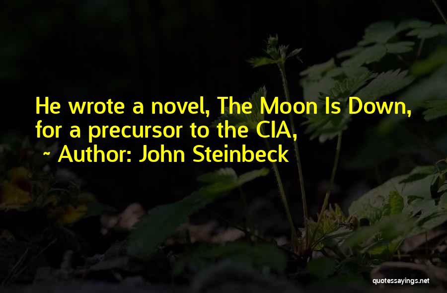 John Steinbeck Quotes: He Wrote A Novel, The Moon Is Down, For A Precursor To The Cia,