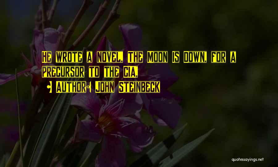 John Steinbeck Quotes: He Wrote A Novel, The Moon Is Down, For A Precursor To The Cia,