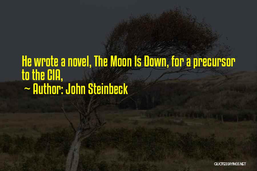 John Steinbeck Quotes: He Wrote A Novel, The Moon Is Down, For A Precursor To The Cia,