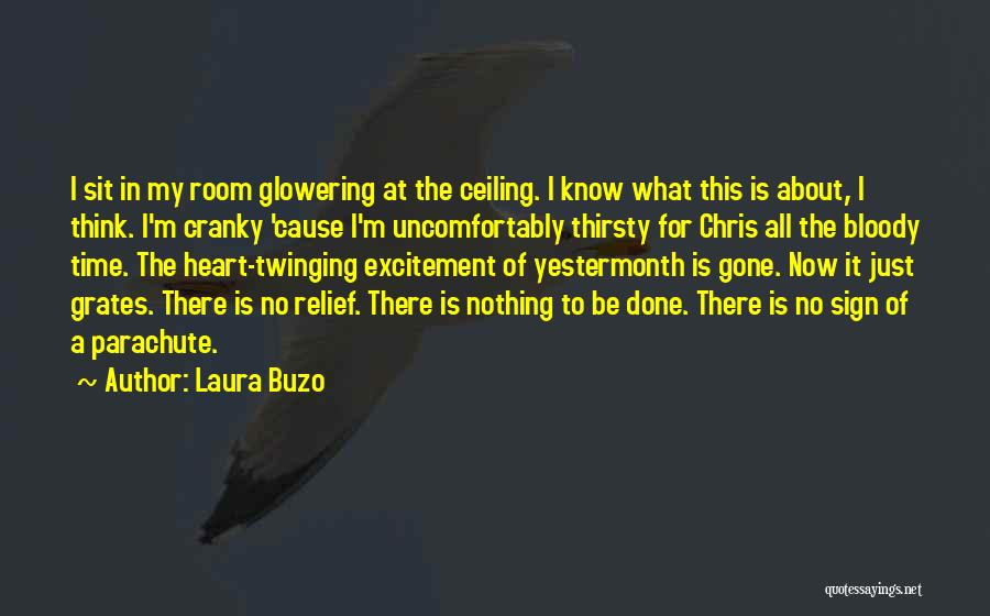 Laura Buzo Quotes: I Sit In My Room Glowering At The Ceiling. I Know What This Is About, I Think. I'm Cranky 'cause