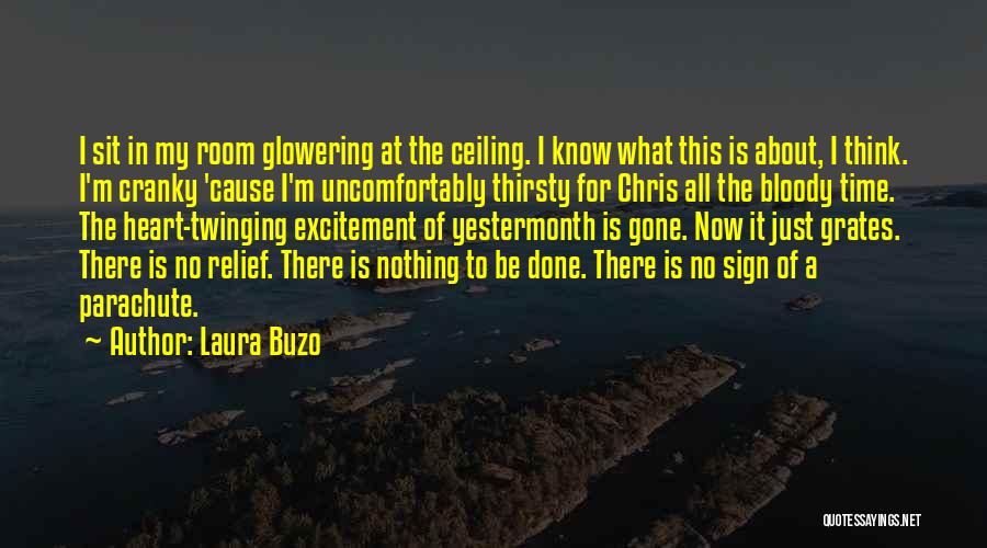 Laura Buzo Quotes: I Sit In My Room Glowering At The Ceiling. I Know What This Is About, I Think. I'm Cranky 'cause