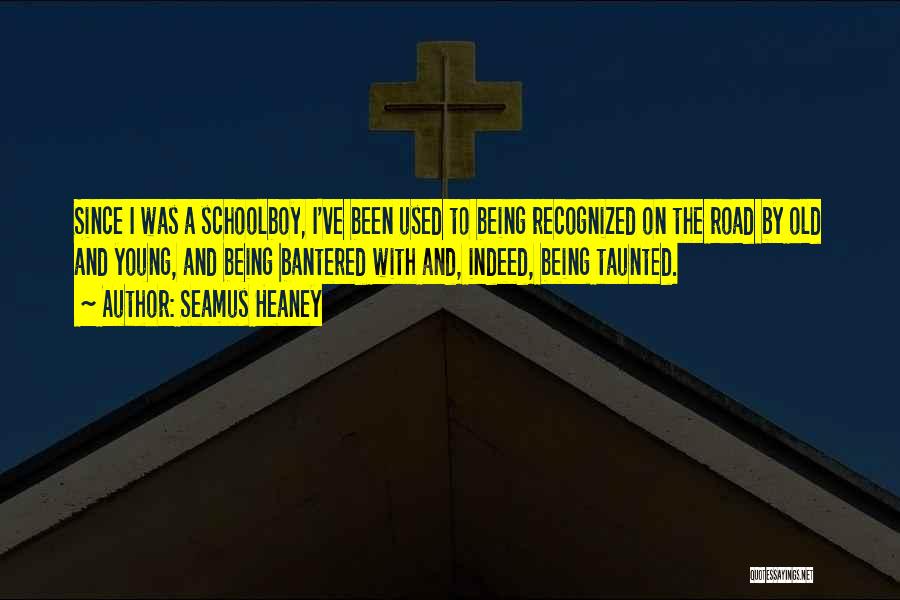 Seamus Heaney Quotes: Since I Was A Schoolboy, I've Been Used To Being Recognized On The Road By Old And Young, And Being