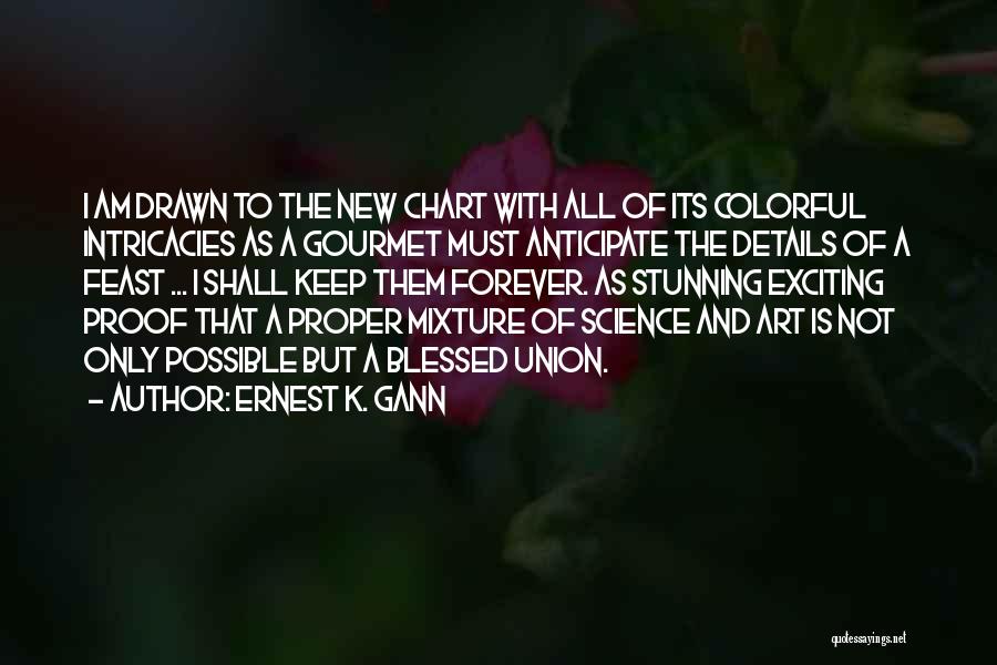 Ernest K. Gann Quotes: I Am Drawn To The New Chart With All Of Its Colorful Intricacies As A Gourmet Must Anticipate The Details