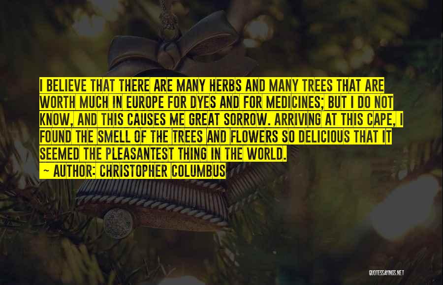 Christopher Columbus Quotes: I Believe That There Are Many Herbs And Many Trees That Are Worth Much In Europe For Dyes And For