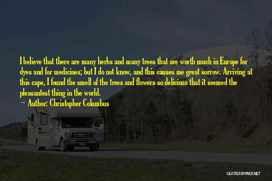 Christopher Columbus Quotes: I Believe That There Are Many Herbs And Many Trees That Are Worth Much In Europe For Dyes And For