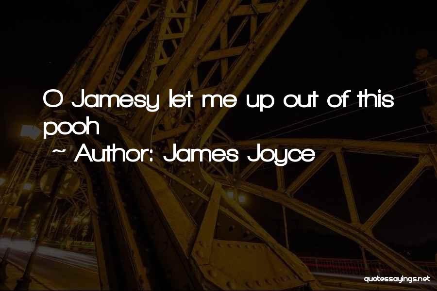 James Joyce Quotes: O Jamesy Let Me Up Out Of This Pooh