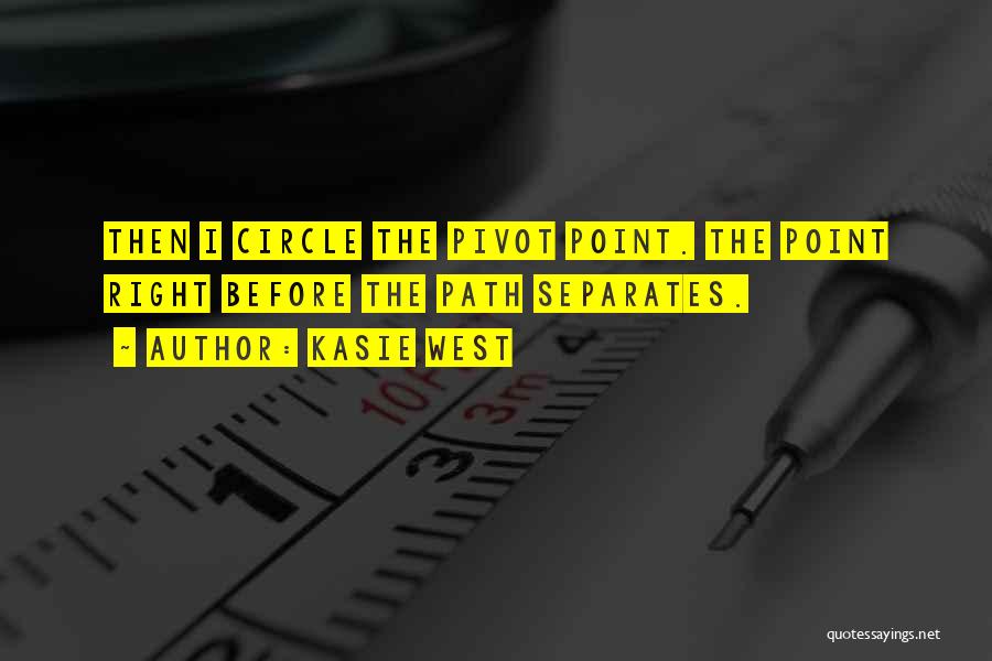 Kasie West Quotes: Then I Circle The Pivot Point. The Point Right Before The Path Separates.