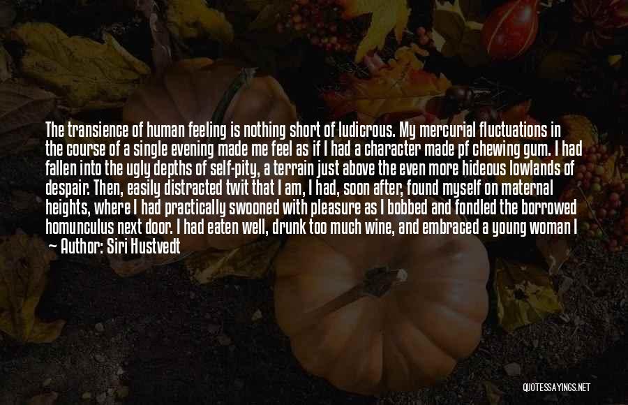 Siri Hustvedt Quotes: The Transience Of Human Feeling Is Nothing Short Of Ludicrous. My Mercurial Fluctuations In The Course Of A Single Evening